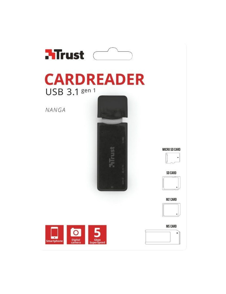 Lector de Tarjetas Externo Trust Nanga 21935/ USB 3.1