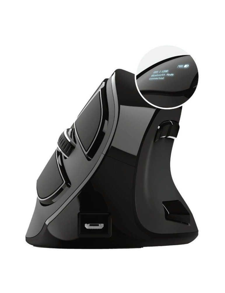 Ratón Vertical Inalámbrico por Bluetooth Trust Voxx/ Hasta 2400 DPI
