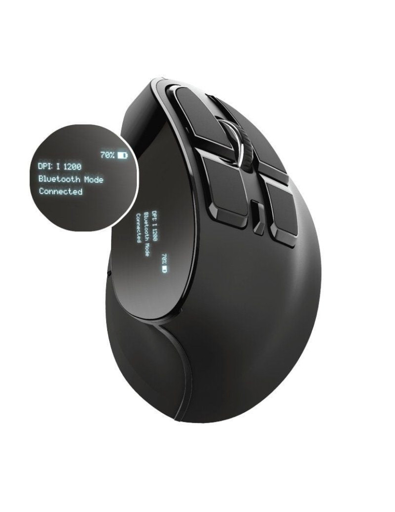 Ratón Vertical Inalámbrico por Bluetooth Trust Voxx/ Hasta 2400 DPI