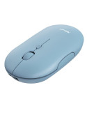 Ratón Inalámbrico por Bluetooth Trust Puck/ Batería recargable/ Hasta 1600 DPI/ Azul