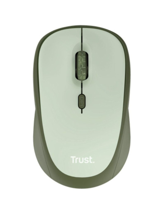 Ratón Mini Inalámbrico Trust Yvi+ Silent/ Hasta 1600 DPI/ Verde