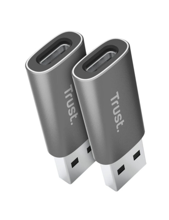 Adaptador USB 3.2 GEN2 Trust Calyx / USB Tipo-C Hembra - USB Macho