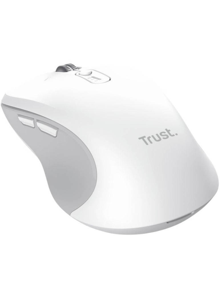 Ratón Ergonómico Inalámbrico Trust Ferro/ Hasta 3200 DPI/ Blanco