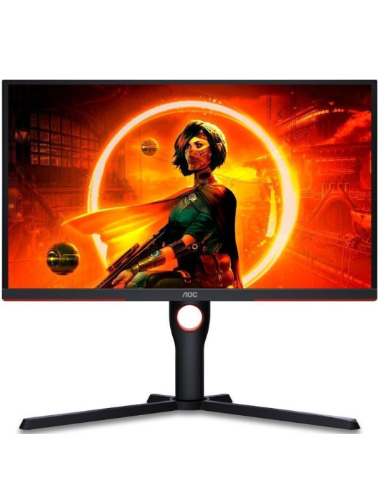 Monitor Gaming AOC 25G3ZM/BK 24.5"/ Full HD/ 0.5ms/ 240Hz/ VA/ Regulable en altura/ Negro y Rojo