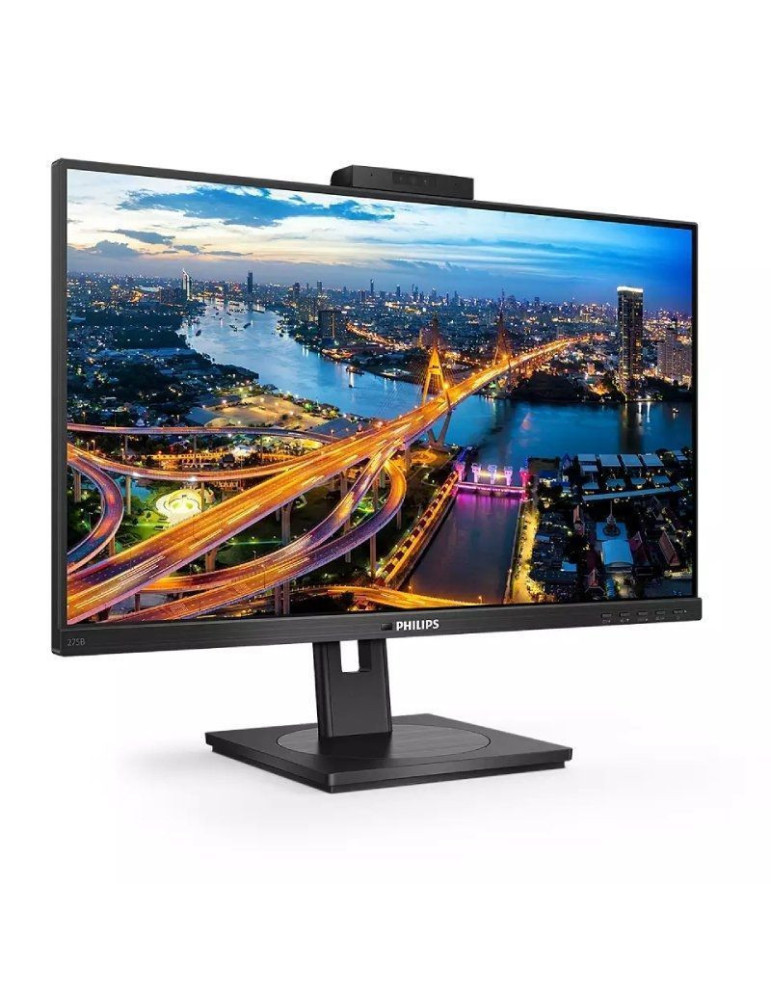 Monitor Profesional Philips 275B1H 27"/ QHD/ Webcam/ Multimedia/ Regulable en altura/ Negro