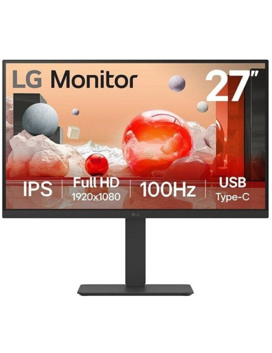 Monitor Profesional LG 27BA750-B 27"/ Full HD/ Multimedia/ Regulable en altura/ Negro