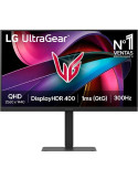 Monitor Gaming LG UltraGear G6 27G640A-B 27"/ QHD/ Multimedia/ 1ms/ 300Hz/ IPS/ Regulable en Altura/ Negro