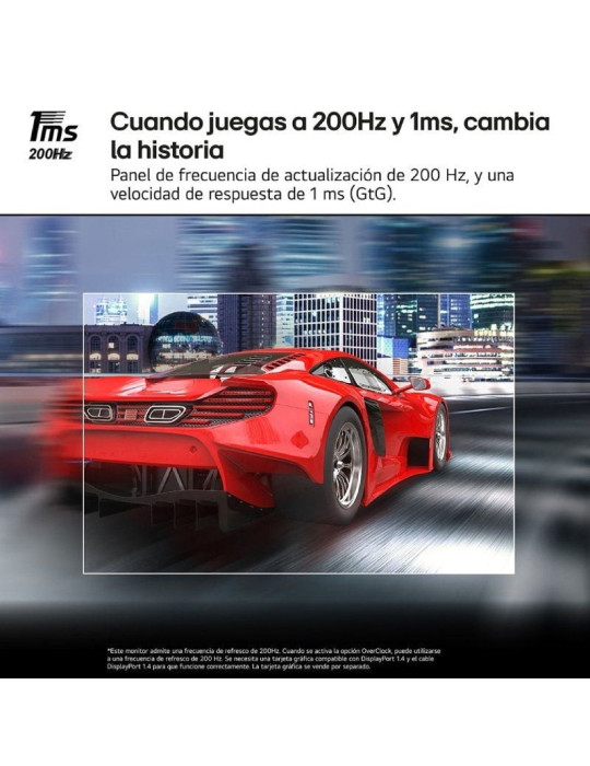 Monitor Gaming LG UltraGear 27GS75Q-B 27"/ QHD/ 1ms/ 200Hz/ IPS/ Regulable en Altura/ Negro