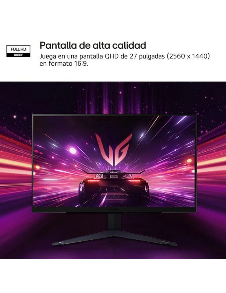 Monitor Gaming LG UltraGear 27GS75Q-B 27"/ QHD/ 1ms/ 200Hz/ IPS/ Regulable en Altura/ Negro