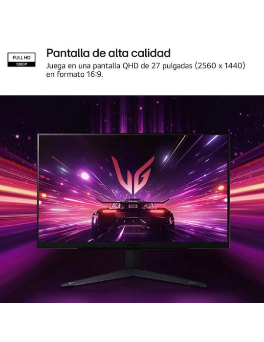 Monitor Gaming LG UltraGear 27GS75Q-B 27"/ QHD/ 1ms/ 200Hz/ IPS/ Regulable en Altura/ Negro