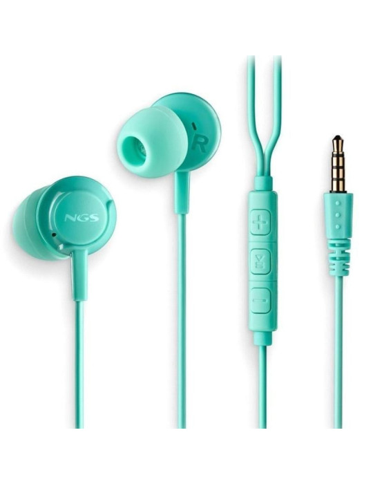 Auriculares Intrauditivos NGS Cross Drift/ con Micrófono/ Jack 3.5/ Verdes