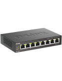 Switch D-Link DGS-1008P 8 Puertos/ RJ-45 Gigabit 10/100/1000/ PoE