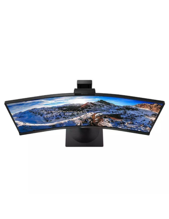 Monitor Profesional Ultrapanorámico Curvo Philips 346P1CRH 34"/ WQHD/ Webcam/ Multimedia/ Regulable en altura/ Negro