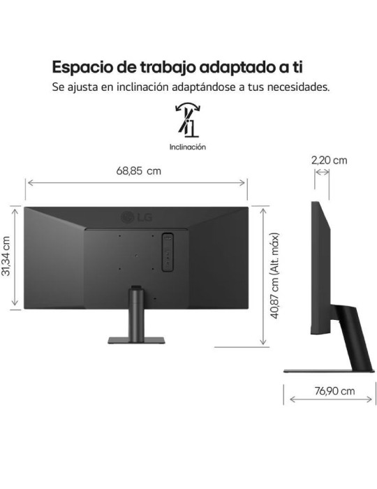 Monitor Profesional Ultrapanorámico LG UltraWide 34U511A-B 34"/ UWFHD/ Negro