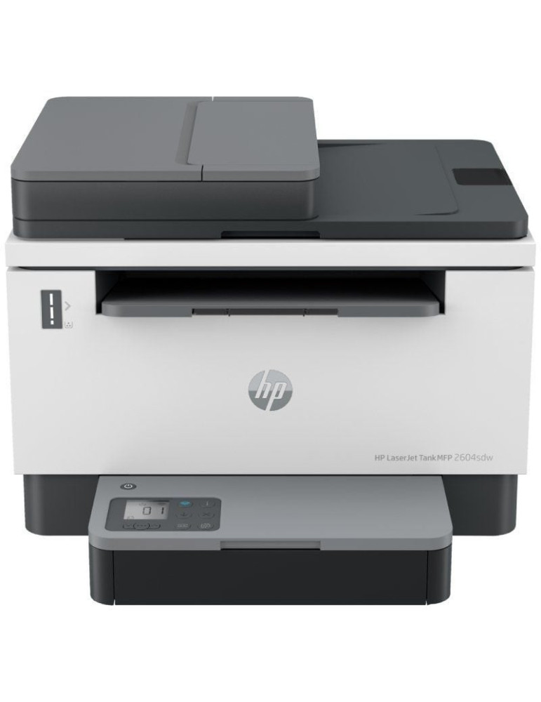 Multifunción Recargable Láser Monocromo HP Laserjet Tank 2604SDW/ WiFi/ Dúplex/ ADF/ Blanca y Negra