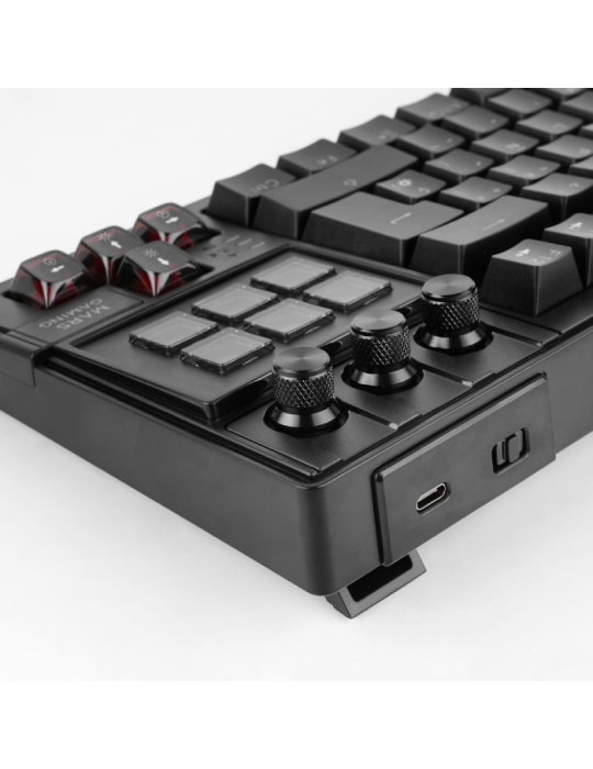 Teclado Gaming Mecánico Mars Gaming MK-MASTER/ Switch Rojo/ Negro/ Incluye SmartDeck