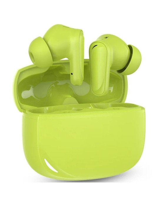 Auriculares Bluetooth SPC Boost Buds con estuche de carga/ Autonomía 7.5h/ Verde Lima
