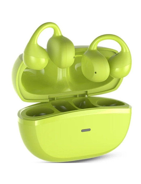 Auriculares Bluetooth SPC Boost Clip con estuche de carga/ Autonomía 6h/ Verdes Lima