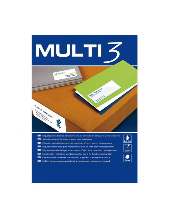 Etiquetas Adhesivas Apli Multi3/ 38 x 21.2mm/ 100 Hojas