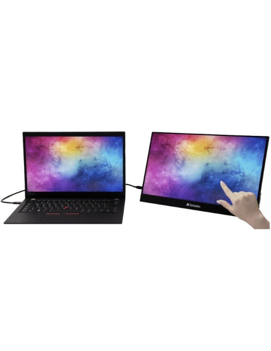 Monitor Portátil Táctil Verbatim PMT-15 15.6"/ Full HD/ Multimedia/ Negro