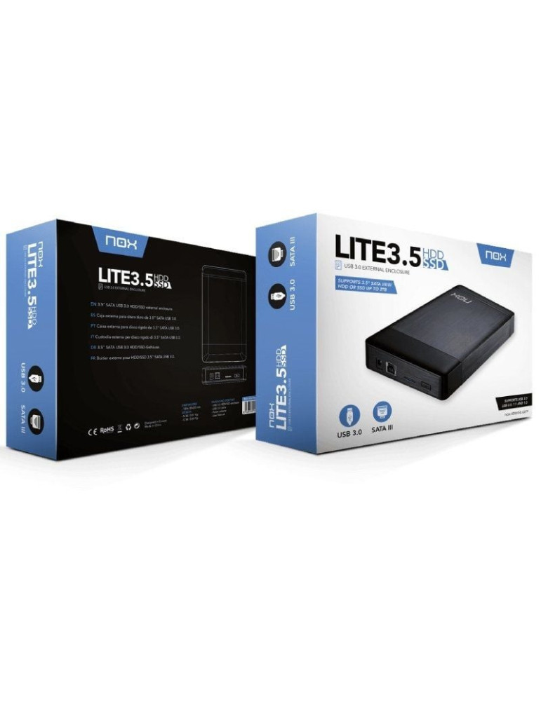 Caja Externa para Disco Duro de 3.5" Nox Lite 3.5''/ USB 3.0