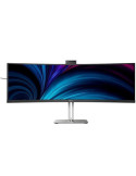 Monitor Profesional Ultraparonámico Curvo Philips 49B2U6900CH 48.8"/ Dual QHD/ Multimedia/ Regulable en altura/ Webcam/ Negro