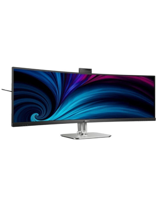 Monitor Profesional Ultraparonámico Curvo Philips 49B2U6900CH 48.8"/ Dual QHD/ Multimedia/ Regulable en altura/ Webcam/ Negro