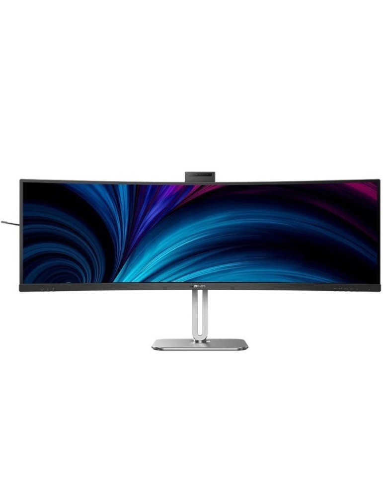 Monitor Profesional Ultraparonámico Curvo Philips 49B2U6903CH 48.8"/ Dual QHD/ Multimedia/ Regulable en altura/ Webcam/ Negro
