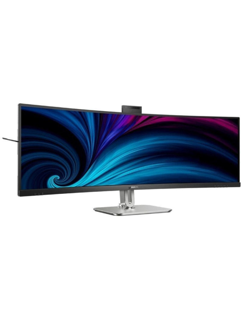 Monitor Profesional Ultraparonámico Curvo Philips 49B2U6903CH 48.8"/ Dual QHD/ Multimedia/ Regulable en altura/ Webcam/ Negro