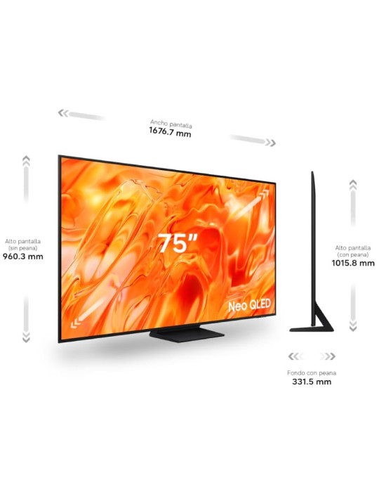 Televisor Samsung Neo QLED TQ75QN73HAU 75"/ Ultra HD 4K/ Smart TV/ WiFi