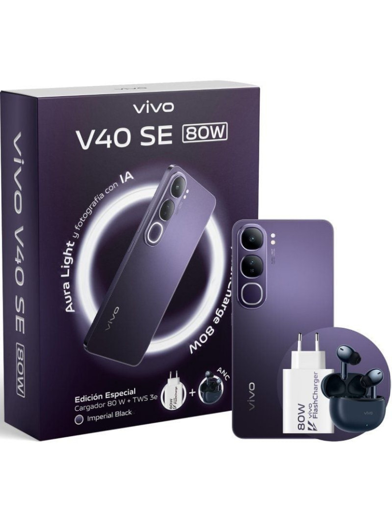 Smartphone Vivo V40 SE 80W 8GB/ 256GB/ 6.67"/ 5G/ Negro