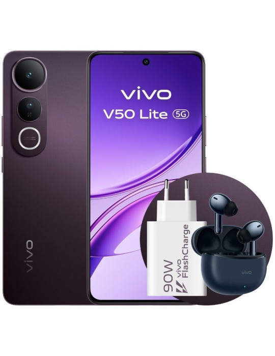 Smartphone Vivo V50 Lite 8GB/ 256GB/ 6.77"/ 5G/ Negro Fantasmal