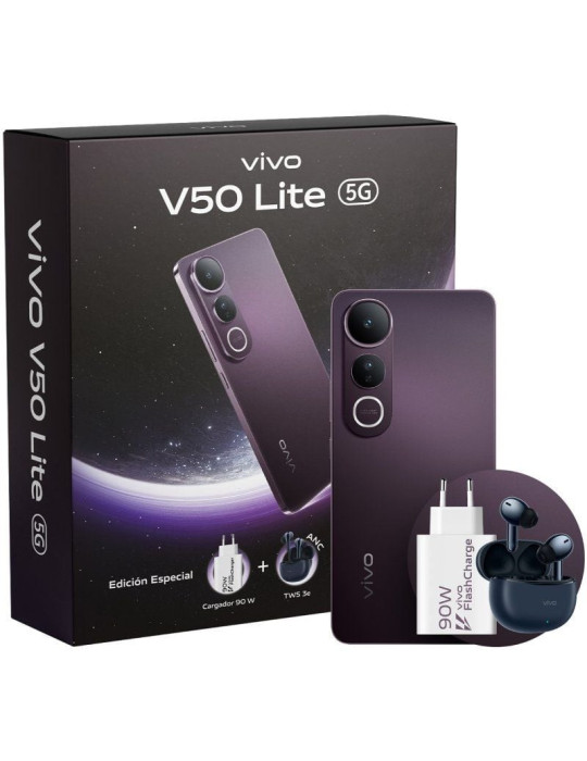 Smartphone Vivo V50 Lite 8GB/ 256GB/ 6.77"/ 5G/ Negro Fantasmal