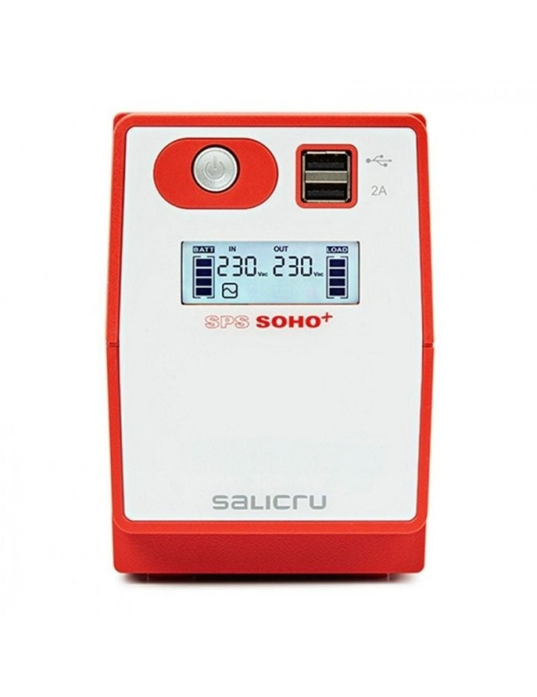 SAI Línea Interactiva Salicru SPS 500 SOHO+/ 500VA-300W/ 2 Salidas/ Formato Torre