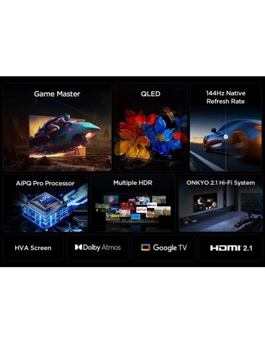 Televisor TCL QLED 65P8K 65"/ Ultra HD 4K/ Smart TV/ WiFi