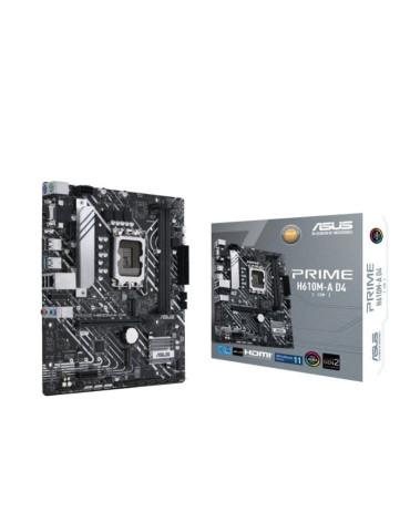 Placa Base Asus Prime H610M-A D4-CSM/ Socket 1700/ DDR4/ PCIe 4.0/ Micro ATX