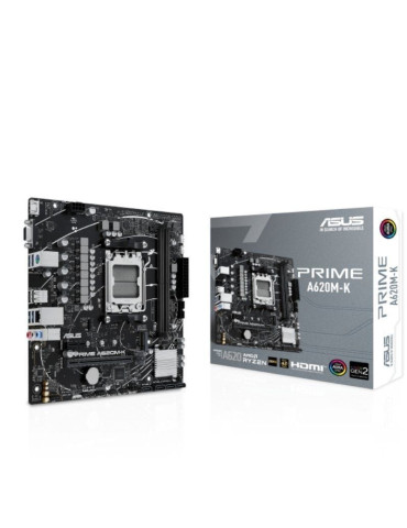 Placa Base Asus Prime A620M-K Socket AM5/ DDR5/ PCIe 4.0/ Micro ATX