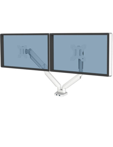Soporte de Mesa para 2 Monitores Fellowes 8056301/ Giratorio/ Inclinable/ hasta 8kg