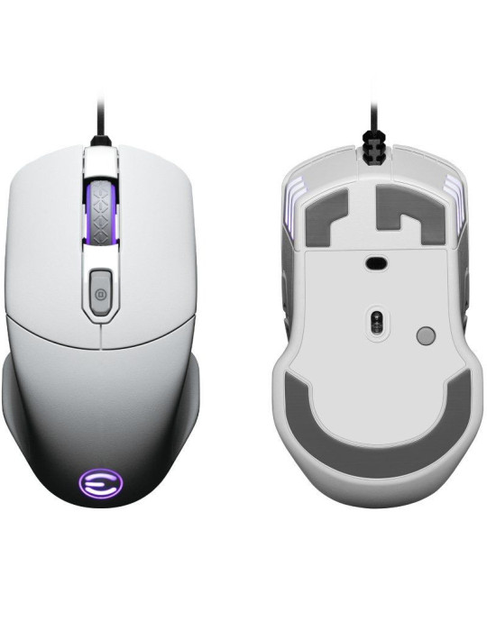 Ratón Gaming EVGA X12/ Hasta 16000 DPI/ Blanco