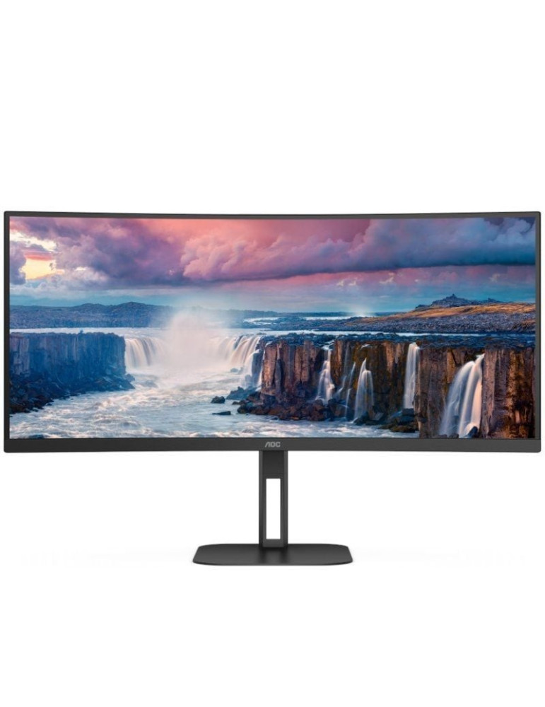 Monitor Profesional Ultrapanorámico Curvo AOC CU34V5C/BK 34"/ WQHD/ Multimedia/ Negro