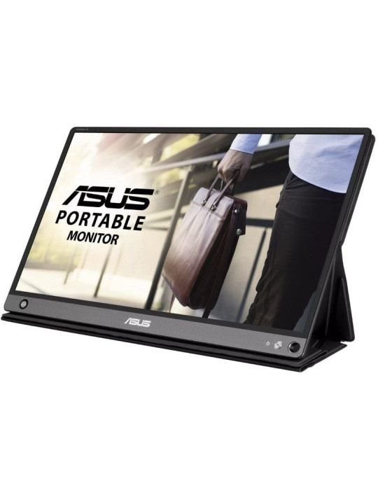 Monitor Portátil Asus ZenScreen Go MB16AHP 15.6"/ Full HD/ Multimedia/ Plata y Negro