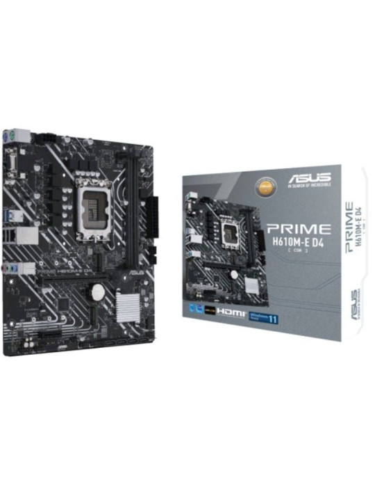 Placa Base Asus Prime H610M-E D4-CSM/ Socket 1700/ DDR4/ PCIe 4.0/ Micro ATX