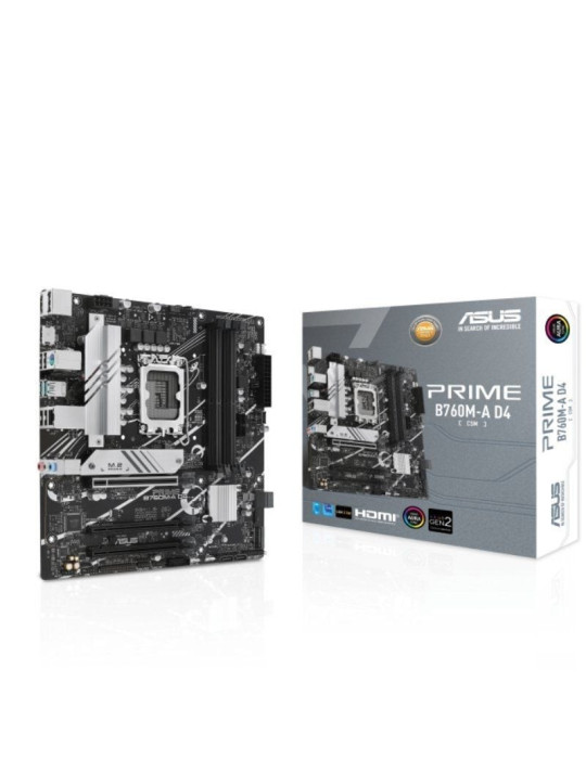 Placa Base Asus Prime B760M-A D4-CSM/ Socket 1700/ DDR4/ PCIe 4.0/ Micro ATX
