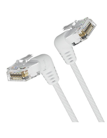 Cable de Red RJ45 UTP Vention IBOWD Cat.6A/ 50cm/ Cabeza Rotatoria 360 / Blanco