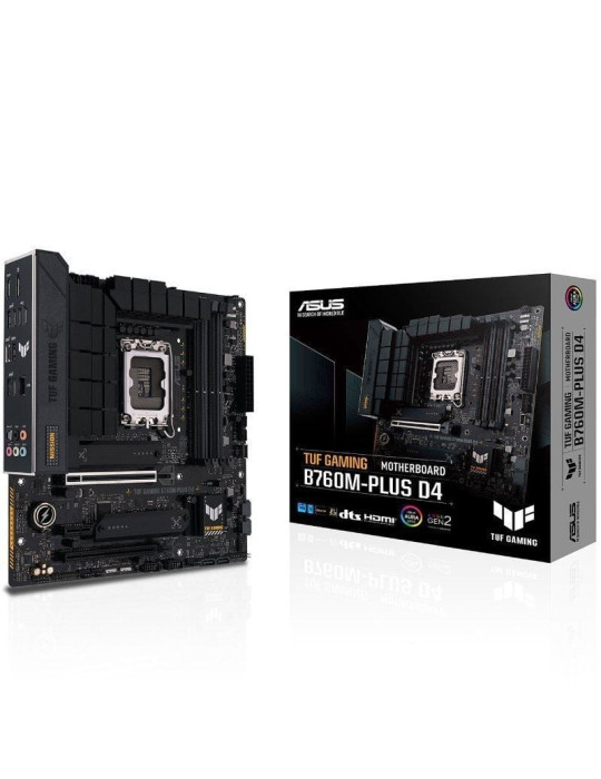 Placa Base Asus TUF GAMING B760M-PLUS D4/ Socket 1700/ DDR4/ PCIe 5.0/ Micro ATX