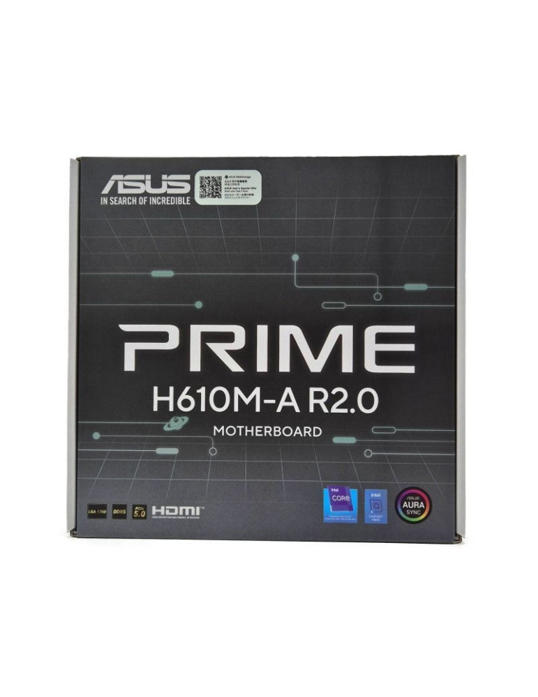 Placa Base Asus Prime H610M-A R2.0/ Socket 1700/ DDR5/ PCIe 4.0/ Micro ATX