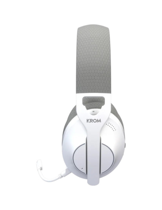 Auriculares Gaming Inalámbricos con Micrófono Krom Phase/ Bluetooth/ Jack 3.5/ USB 2.0/ Blancos