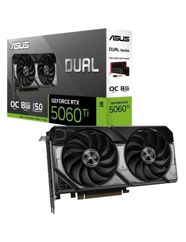 Tarjeta Gráfica Asus Dual GeForce RTX 5060 Ti OC/ 8GB GDDR7