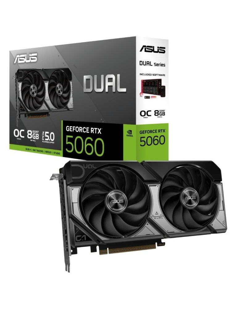 Tarjeta Gráfica Asus Dual GeForce RTX 5060 OC/ 8GB GDDR7