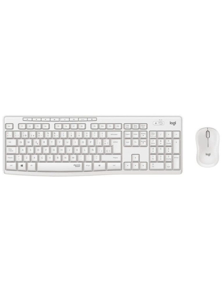 Teclado y Ratón Inalámbricos Logitech Silent Touch MK295/ Blanco